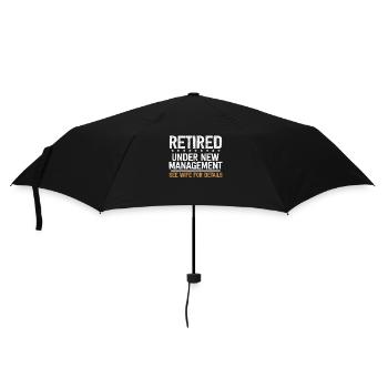 Funny Retirement Party Men Dad Humor - Umbrella (small) - black - Front