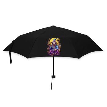 Sloth Psychedelic Art Woodland Mushrooms Music Festival - Umbrella (small) - black - Front