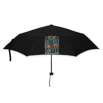 Instant-Barkeeper Fügen Sie einfach Kaffee hinzu - Regenschirm (klein) - Schwarz - Vorne