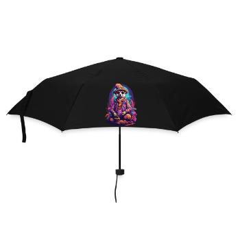 Festival de musique aux couleurs vives Champignons forestiers - Parapluie standard - noir - Devant
