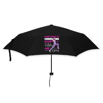 Pilates Instructor Teacher Wine - Umbrella (small) - black - Front