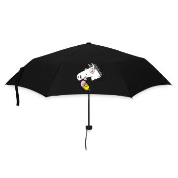 Horse, Summer, Ice Cream, Hunger, Snacking, Refreshment - Umbrella (small) - black - Front
