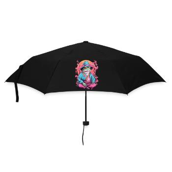 Grenouille asiatique Streetwear esthétique vintage - Parapluie standard - noir - Devant