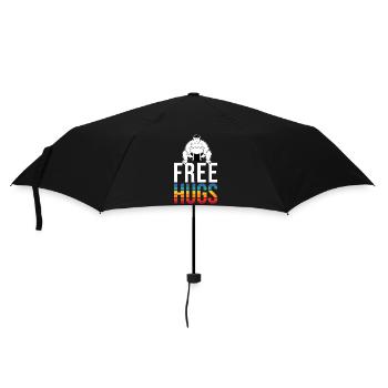 Sumo Wrestler Free Hugs Wrestling Japan Retro - Umbrella (small) - black - Front