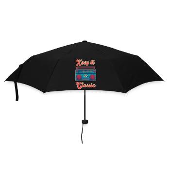 Keep It Classic Retro Boombox Music Blaster 80s - Umbrella (small) - black - Front