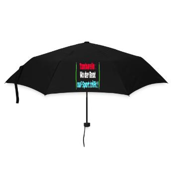 Tamburello Wo der Beat auf den Sport trifft - Regenschirm (klein) - Schwarz - Vorne