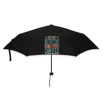 Détective instantané Il suffit d’ajouter du café - Parapluie standard - noir - Devant