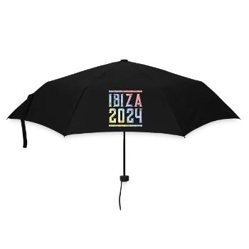 Ibiza 2024 Bunt - Regenschirm (klein) - Schwarz - Vorne