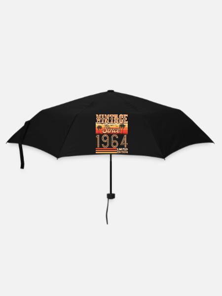anniversaire 1964. Vintage né en 1964 anniversaire - Parapluie standard - noir