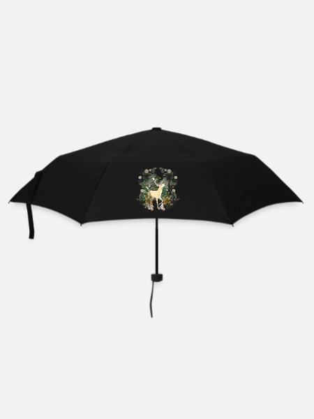 Printemps, Nature, Cerf, Animaux De La Forêt, Bois, Suède - Parapluie standard - noir