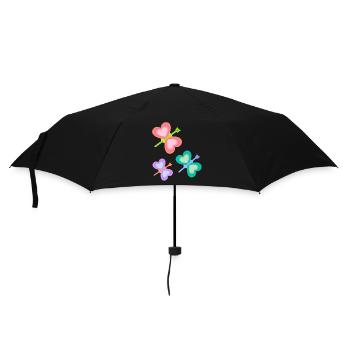 Printemps Coloré Insecte Papillons Enfant Bébé Années 80 - Parapluie standard - noir - Devant