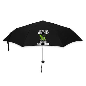 Insecte humour Sauterelle - Parapluie standard - noir - Devant