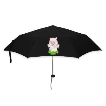 Pig Halloween Mummy - Umbrella (small) - black - Front