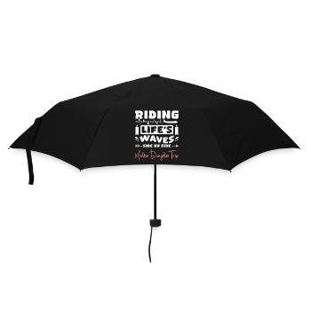 Riding life's waves side by side Mother Daughter - Umbrella (small) - black - Front