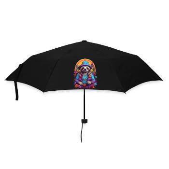 Paresseux magique Couleurs vibrantes Psychédélique - Parapluie standard - noir - Devant