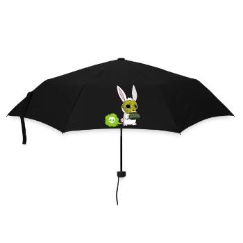 Farting Rabbit - Umbrella (small) - black - Front