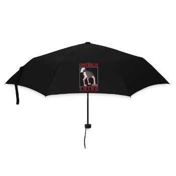 Strauß Vogel | Straußenliebhaber Strauße Geschenk - Regenschirm (klein) - Schwarz - Vorne