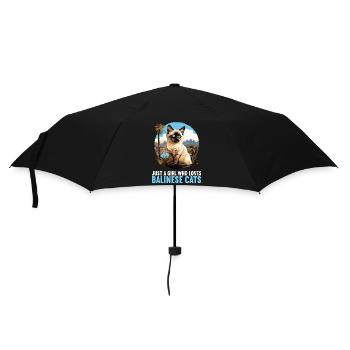 Chat balinais Balinesenkatze - Parapluie standard - noir - Devant