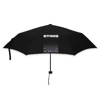 Sterne leuchten mit Dunkelheit - Regenschirm (klein) - Schwarz - Vorne