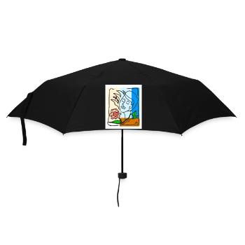 EC Femme I Fleurs I CadeauI Fête des mères I Journée de la femme - Parapluie standard - noir - Devant