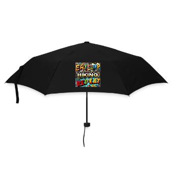 Eat sleep Hiking repeat - Umbrella (small) - black - Front