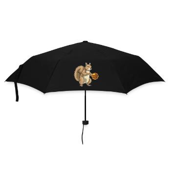 Squirrel Basketball Player Basketball - Umbrella (small) - black - Front