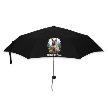 Chat birman Birmanie Katze - Parapluie standard - noir - Devant