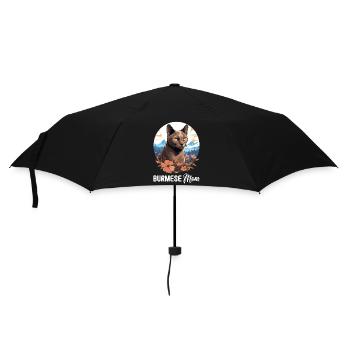 Chat birman Birmanie Katze - Parapluie standard - noir - Devant