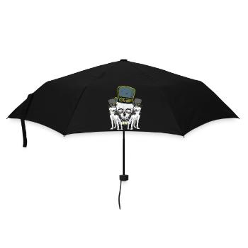 Skull Skull Husky Dogs Wolf Halloween - Umbrella (small) - black - Front