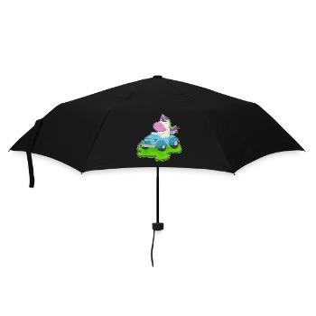 Unicorn Car - Umbrella (small) - black - Front