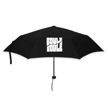 Boule Power! Bouler Outfit Boule Kugeln Petanque - Regenschirm (klein) - Schwarz - Vorne