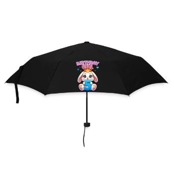 Anniversaire Fille, Anniversaire Enfants, 5 Ans, Fille - Parapluie standard - noir - Devant