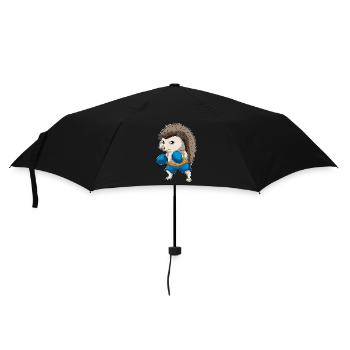 Igel Boxer Boxhandschuhe Boxen - Regenschirm (klein) - Schwarz - Vorne