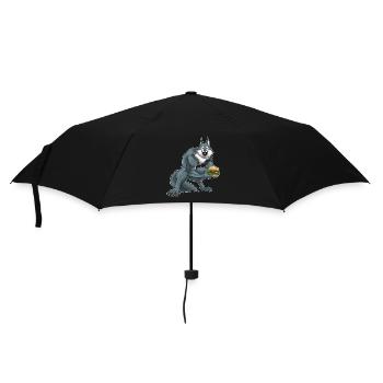 Werwolf Halloween Cheeseburger - Regenschirm (klein) - Schwarz - Vorne