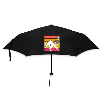 Sumo Retro - Regenschirm (klein) - Schwarz - Vorne