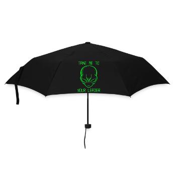 Espace de tête extraterrestre vert amusant Emmenez-moi à votre chef - Parapluie standard - noir - Devant