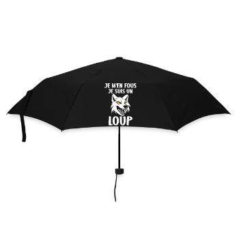 Humour loup - Parapluie standard - noir - Devant