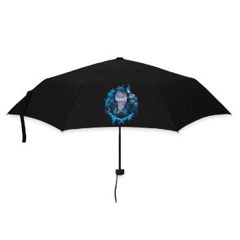 Wal-Mutant mit Halbton-Hintergrund - Regenschirm (klein) - Schwarz - Vorne