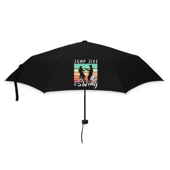 Swing Dance Jump Jive & Retro Dancing Swing Dancer - Regenschirm (klein) - Schwarz - Vorne