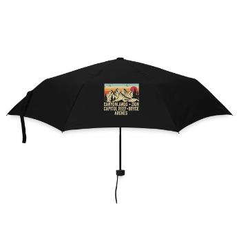Erkunden Sie die Berge der Utah-Nationalparks - Regenschirm (klein) - Schwarz - Vorne