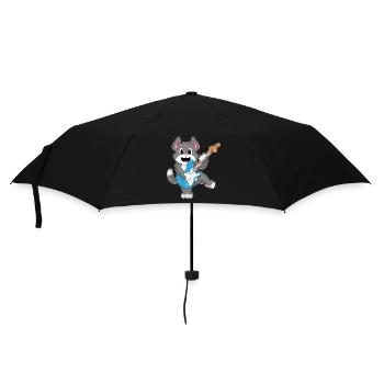 Chat Musicien Guitare Musique - Parapluie standard - noir - Devant