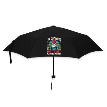 Garden Gnomes Gnome Lover Funny Gnome Gardening - Umbrella (small) - black - Front