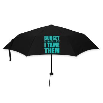 Budget Kann Mich Nicht Erschrecken - Regenschirm (klein) - Schwarz - Vorne