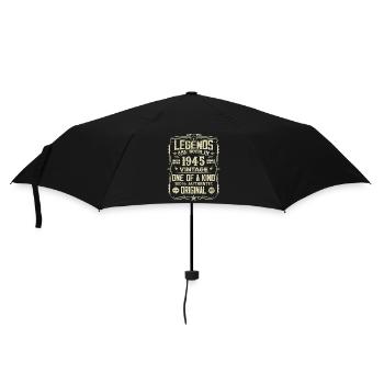 Hergestellt im Jahr 1945 Jahrgang 1945 Jubiläumsgeschenk - Regenschirm (klein) - Schwarz - Vorne