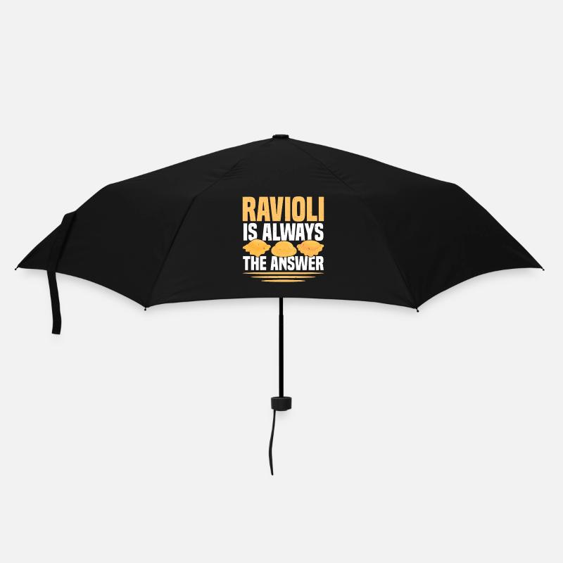 Ravioli sind die Antwort - Regenschirm (klein) - Schwarz