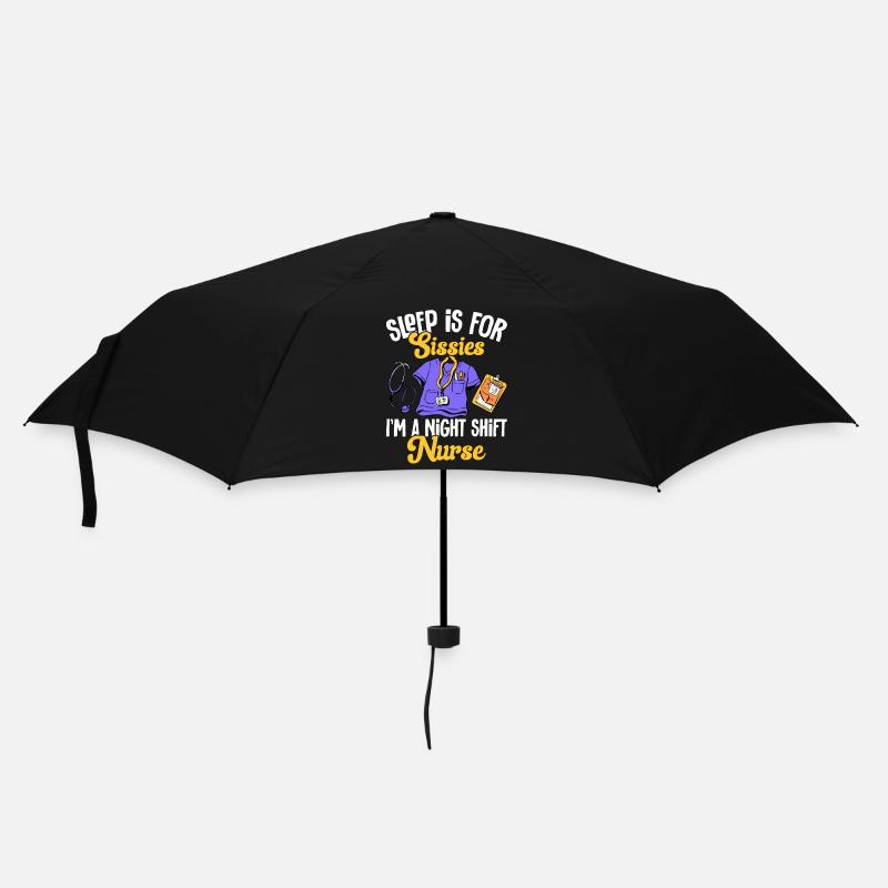 Nachtschicht Krankenschwester - Regenschirm (klein) - Schwarz