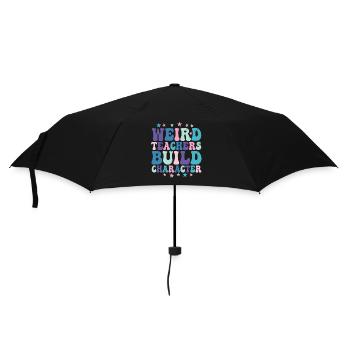 Weird Teachers Build Character Teacher - Umbrella (small) - black - Front
