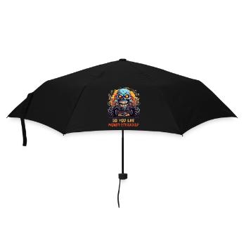 Skull Monster Truck: Do you love monster trucks? - Umbrella (small) - black - Front