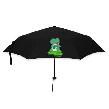 Frosch Schokoriegel - Regenschirm (klein) - Schwarz - Vorne
