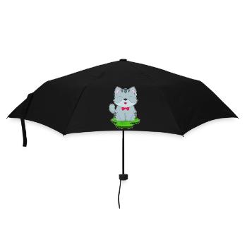 Cat Bow - Umbrella (small) - black - Front